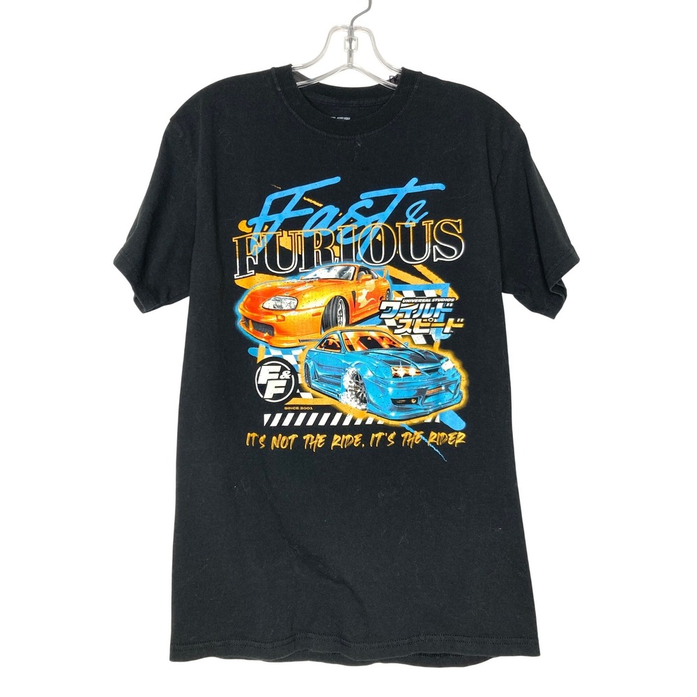 Fast and Furious Graphic T Shirt Black Cotton Mens Size M
